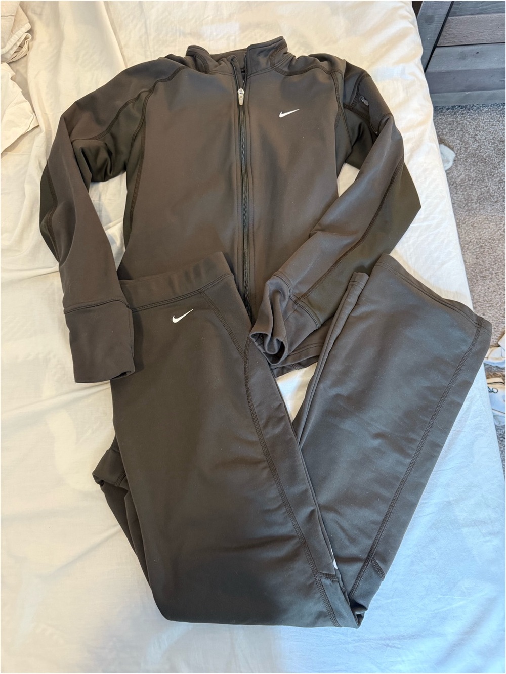 Nike Brown Full-Zip Jacket & Pants Set